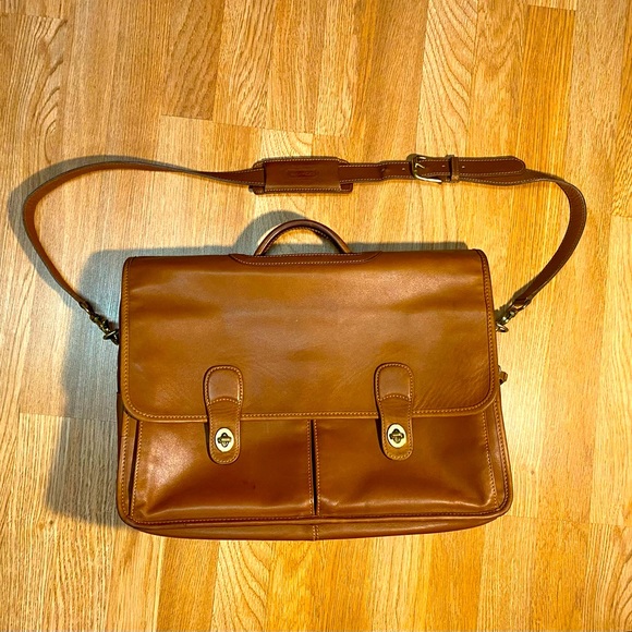 Coach Bags Coach Vtg Briefcase Kensington 5279 Saddle Glove Tan